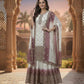 Anaita Purple & White Georgette Readymade Suit with Embroidery & Sequence Work