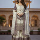 Anaita Lavender & White Georgette Readymade Suit with Embroidery & Sequence Work