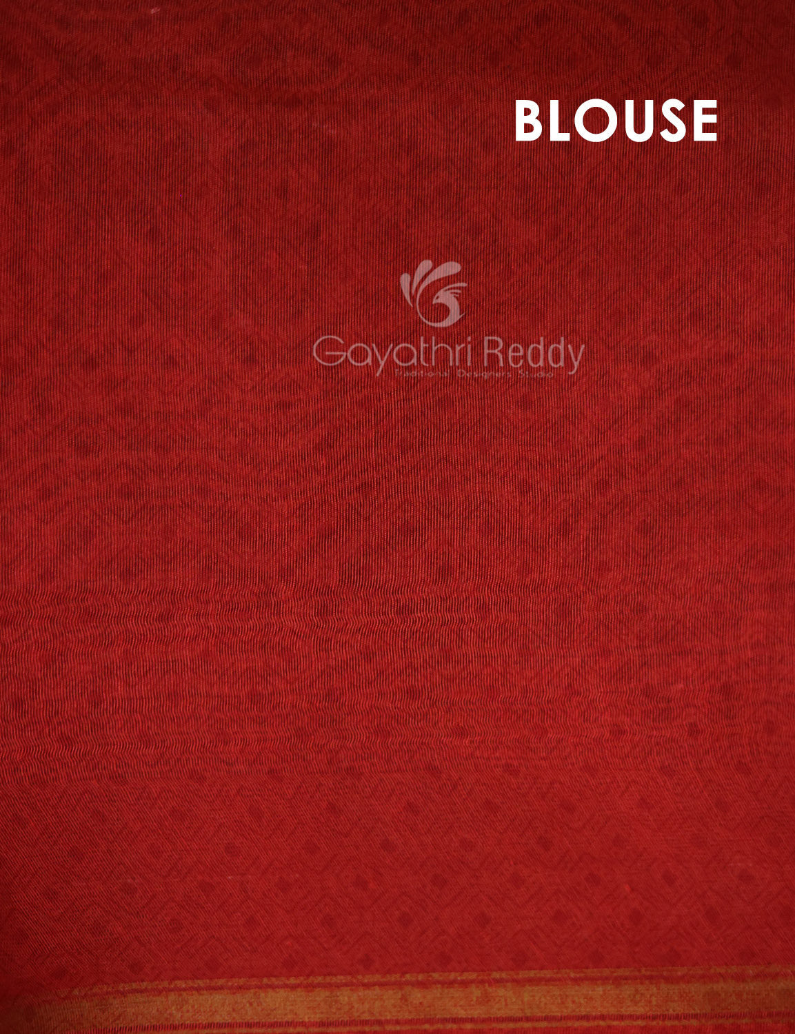 Shades of Cream And Red Blouse Patola Print Semi Chanderi Saree By Gayathri Reddy Designer Studio | Swadesiicart