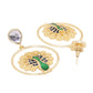Shoshaa Green Peacock Shaped Drop Earrings | Swadesiicart