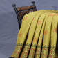 Mehndi Green Colour Block Print With Mirron Embroidered Pure Mulmul Cotton Saree By Gayathri Reddy Designer Studio | Swadesiicart