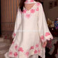 Anaita White Silk Readymade Suit with Thread Embroidery Work