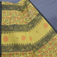Mehndi Green Colour Block Print With Mirron Embroidered Pure Mulmul Cotton Saree By Gayathri Reddy Designer Studio | Swadesiicart
