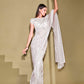Tikhi Imli White Sequinned Embellished Saree | Swadesiicart