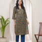 Vaasva Blue Ajrakh Cotton Printed Gathered Kurti - Swadesiicart