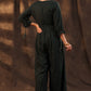 Juniper Women Jadegreen Rayon Slub Embroidered Regular Jumpsuit - Swadesiicart