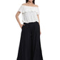 Juniper Women Black Rayon Solid Flared Palazzo | Swadesiicart