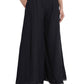 Juniper Women Black Rayon Solid Flared Palazzo | Swadesiicart