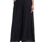 Juniper Women Black Rayon Solid Flared Palazzo | Swadesiicart