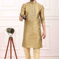 Raivat Ethnic Art Banarasi Silk Thread Work Kurta Pajama In Beige Colour | Swadesiicart