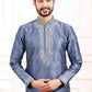 Raivat Ethnic Art Banarasi Silk Thread Work Kurta Pajama In Blue Colour | Swadesiicart