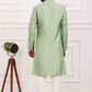Raivat Ethnic Art Banarasi Silk Thread Work Kurta Pajama In Pista Green Colour | Swadesiicart