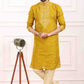 Raivat Ethnic Art Banarasi Silk Thread Work Kurta Pajama In Mustard Colour | Swadesiicart