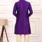 Raivat Ethnic Art Banarasi Silk Thread Work Kurta Pajama In Purple Colour | Swadesiicart