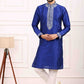 Raivat Ethnic Art Banarasi Silk Thread Work Kurta Pajama In Blue Colour | Swadesiicart