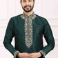 Raivat Ethnic Art Banarasi Silk Thread Work Kurta Pajama In Green Colour | Swadesiicart