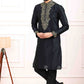 Raivat Ethnic Art Banarasi Silk Thread Work Kurta Pajama In Black Colour | Swadesiicart
