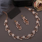 Tehzeeb Creations Brass, Stone, Crystal, Stainless Steel Gold-Polished Black Jewel Set - Swadesiicart