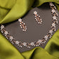 Tehzeeb Creations Brass, Stone, Crystal, Stainless Steel Gold-Polished Black Jewel Set - Swadesiicart