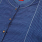 W for Woman Blue Thread Embroidered Rayon kurta