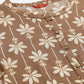 W for Woman Brown Printed Button Down kurta