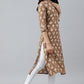 W for Woman Brown Printed Button Down kurta