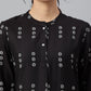 W for Woman Black Rayon A-Line kurta With Asymmetric Hemline