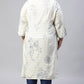 W for Woman Plus Size Ecru And Blue Button Down kurta