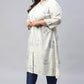 W for Woman Plus Size Ecru And Blue Button Down kurta