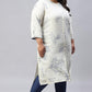W for Woman Plus Size Ecru And Blue Button Down kurta