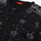 W for Woman Black Floral Print kurta With Shoulder Panels