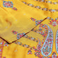 W for Woman Mustard Glitter Printed Shantung kurta