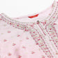 W for Woman Cameo Pink Floral Printed And Embroidered kurta