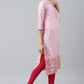 W for Woman Cameo Pink Floral Printed And Embroidered kurta