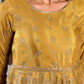 W for Woman Yellow Mukaish Printed Embellished Shatung Anarkali Dress