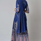W for Woman Blue Printed and Embroidered Insta Saree