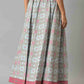 W for Woman Blue And Multicoloured Floral Skirt