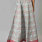 W for Woman Blue And Multicoloured Floral Skirt