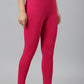 W for Woman Berry Pink Solid Knitted Women Tights