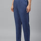 W for Woman Blue Stripe Print Women Straight Pants
