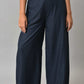 W for Woman Blue Pure Cotton Straight Kurta and Parallel Pant Set