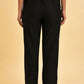 W for Woman Black Straight Pants With Scalloped Hemline
