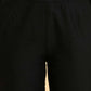 W for Woman Black Straight Pants With Scalloped Hemline