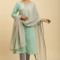 W for Woman Silver Chiffon Dupatta