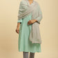 W for Woman Silver Chiffon Dupatta