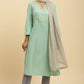 W for Woman Silver Chiffon Dupatta