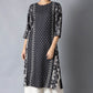 W for Woman Black Printed kurta
