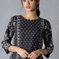 W for Woman Black Printed kurta