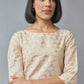 W for Woman Beige Printed A-line kurta