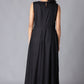 W for Woman Black Angrakha Maxi Dress In Round Neck